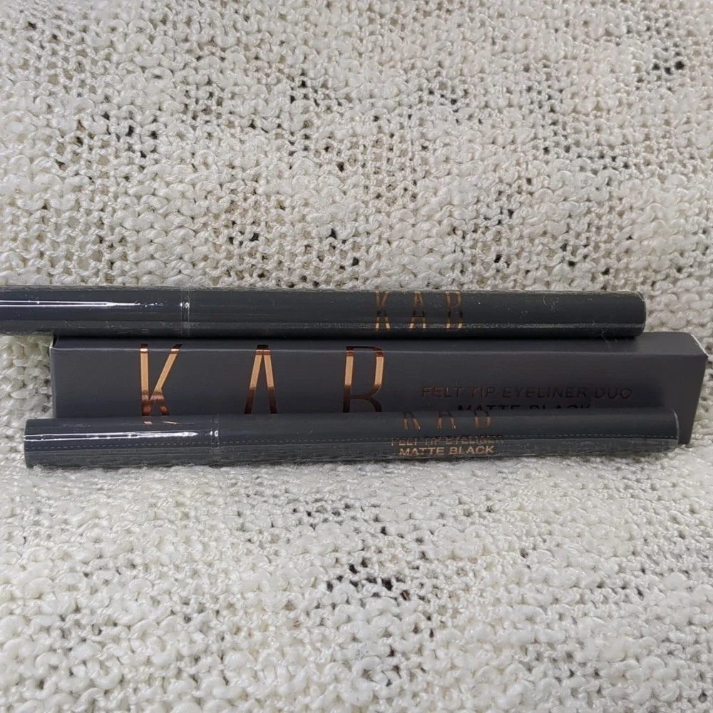 KAB Cosmetics DUO Liquid Liner in Matte Black, 2x 1g/0.035oz